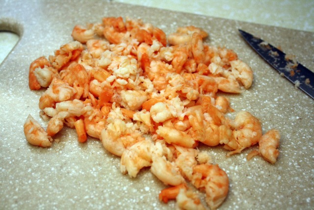 chopped shrimp