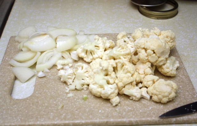 pickled cauliflower and onions
